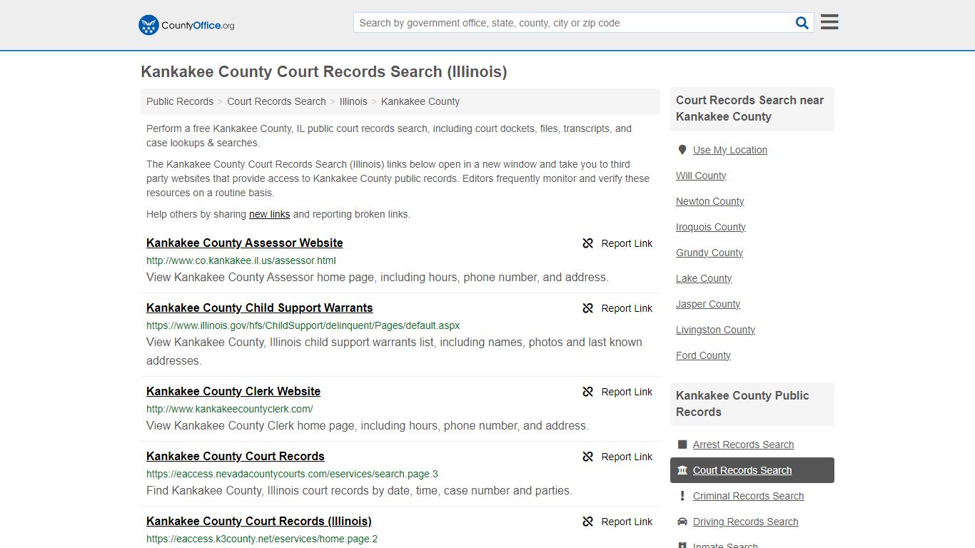 Kankakee County Court Records Search (Illinois) - County Office