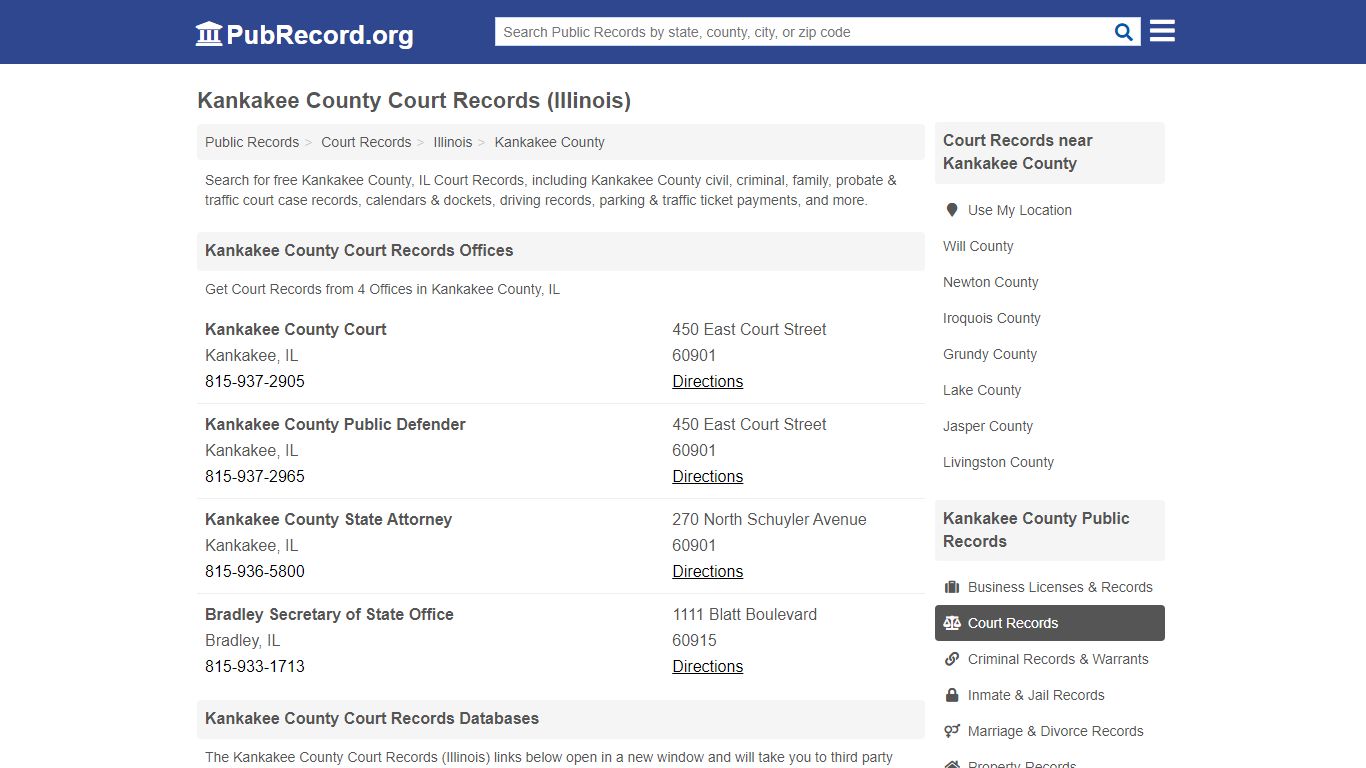 Free Kankakee County Court Records (Illinois Court Records) - PubRecord.org